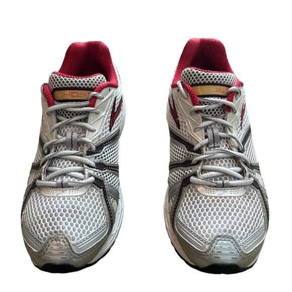 Brooks Shoes - Brooks Ghost Sneakers 8.5 Running Road Race Trainers Jogging White And Pink
